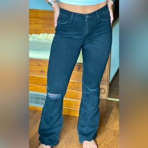 Black denim bootcut stretch jeans!
